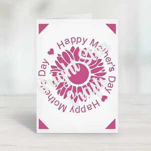 Listo para la alegría - 4.25 x 5. Tarjeta de 5 pulgadas De día de las madres. Archivo digital compatible con máquinas cricut y silhouette