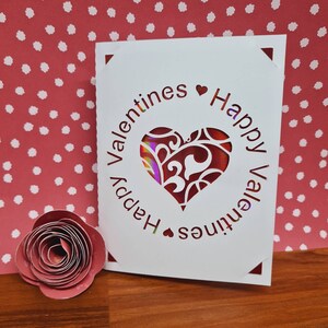 Valentines svg card. Digital file compatible with cricut and silhouette machines