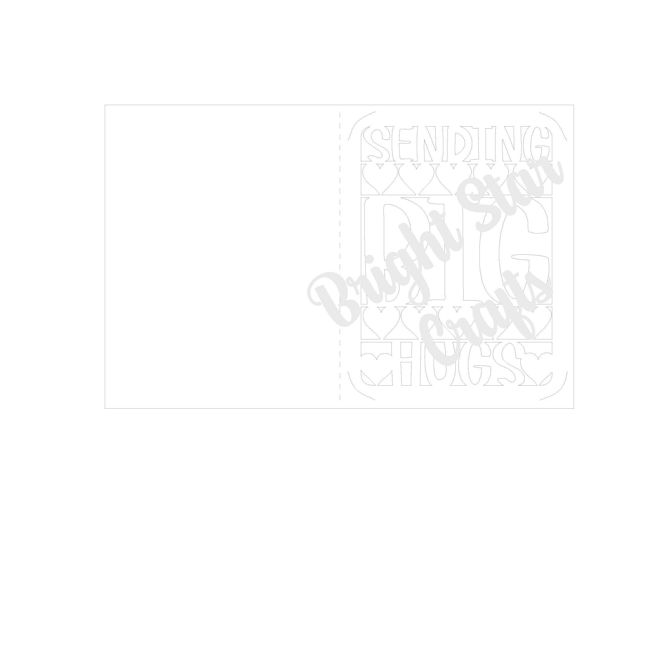 Hug Svg Card. Digital File Compatible With Cricut and Silhouette ...
