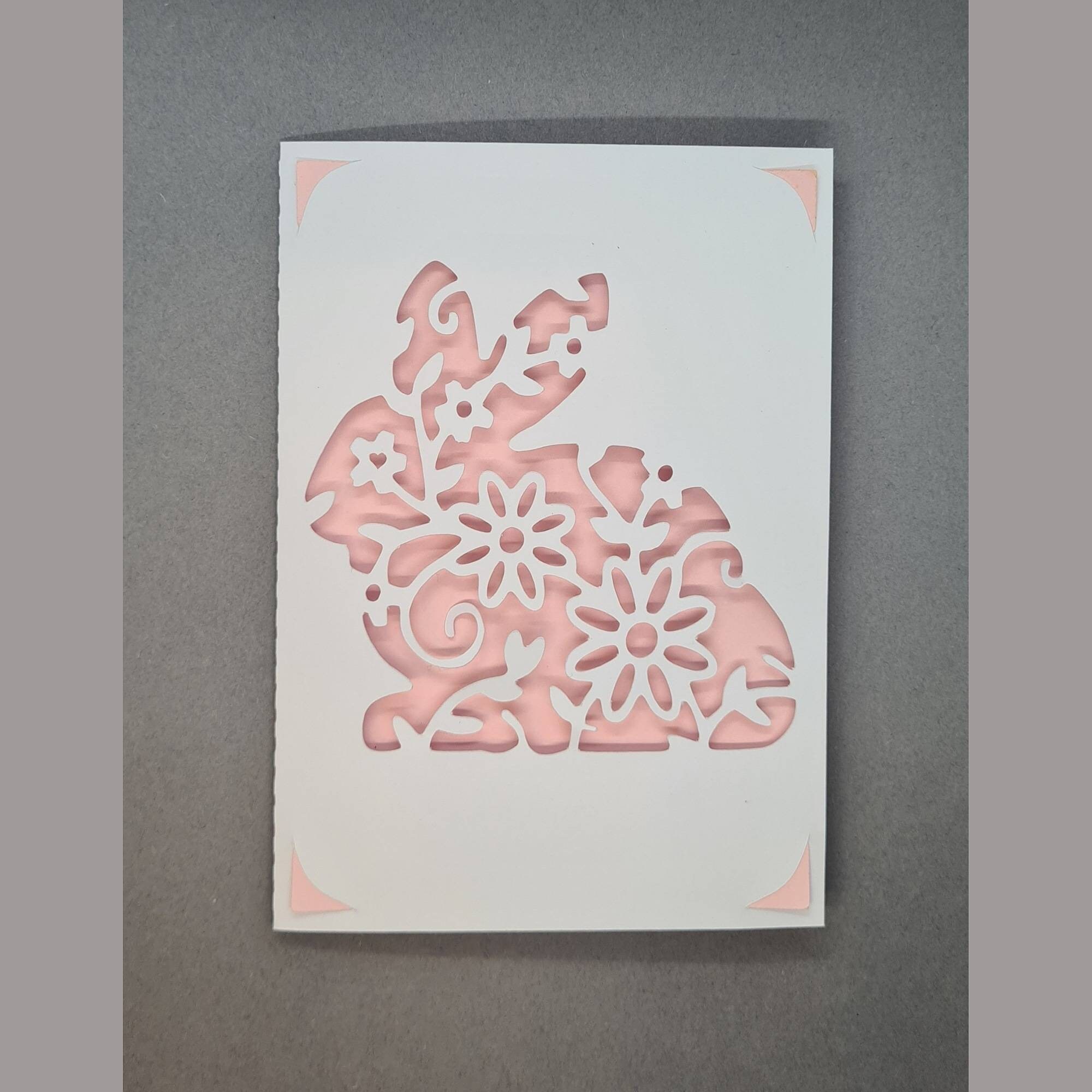Easter Rabbit Swirl Svg Card. Digital File Compatible With Cricut and ...