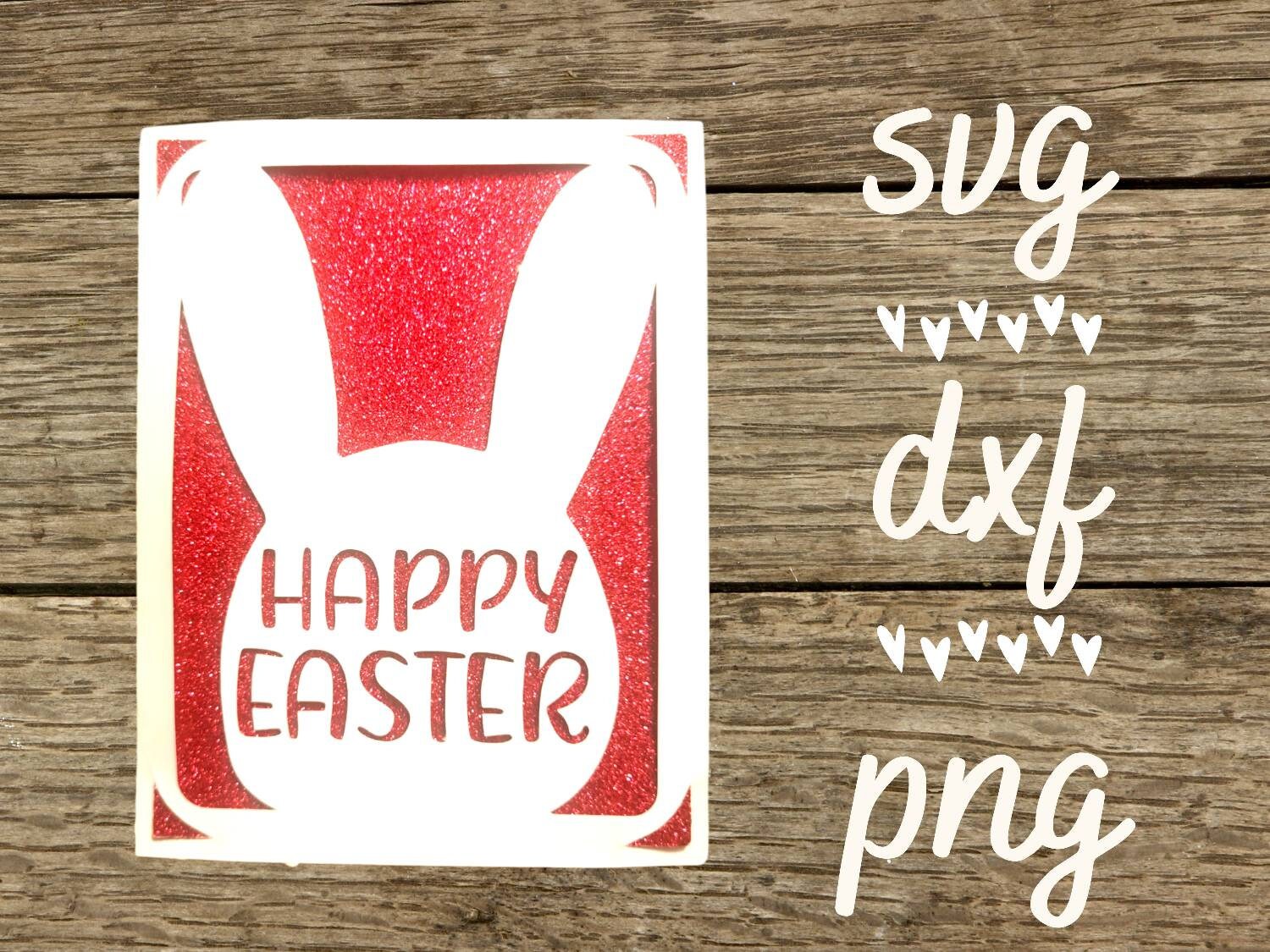 Happy Easter digital svg card. Digital file compatible with cricut and silhouette machines