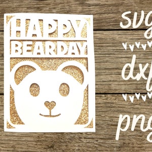 Kids birthday svg card. Digital file compatible with cricut and silhouette machines