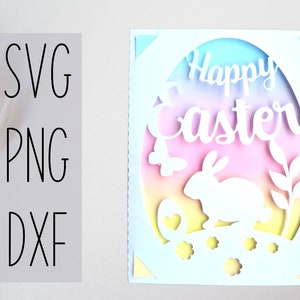 Svg Easter card. Digital file compatible with cricut and silhouette machines