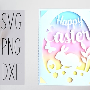 Cartão de Páscoa Svg. Arquivo digital compatível com máquinas Cricut e Silhouette