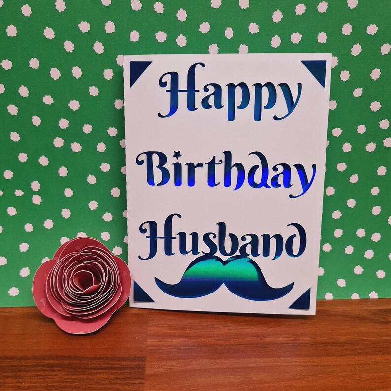 Download 4.25 x 5. 5 inch Card Happy birthday husband. Digital file ...