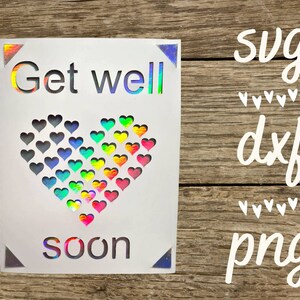 Get Well Soon Svg Card. Digital File Compatible With Cricut and ...