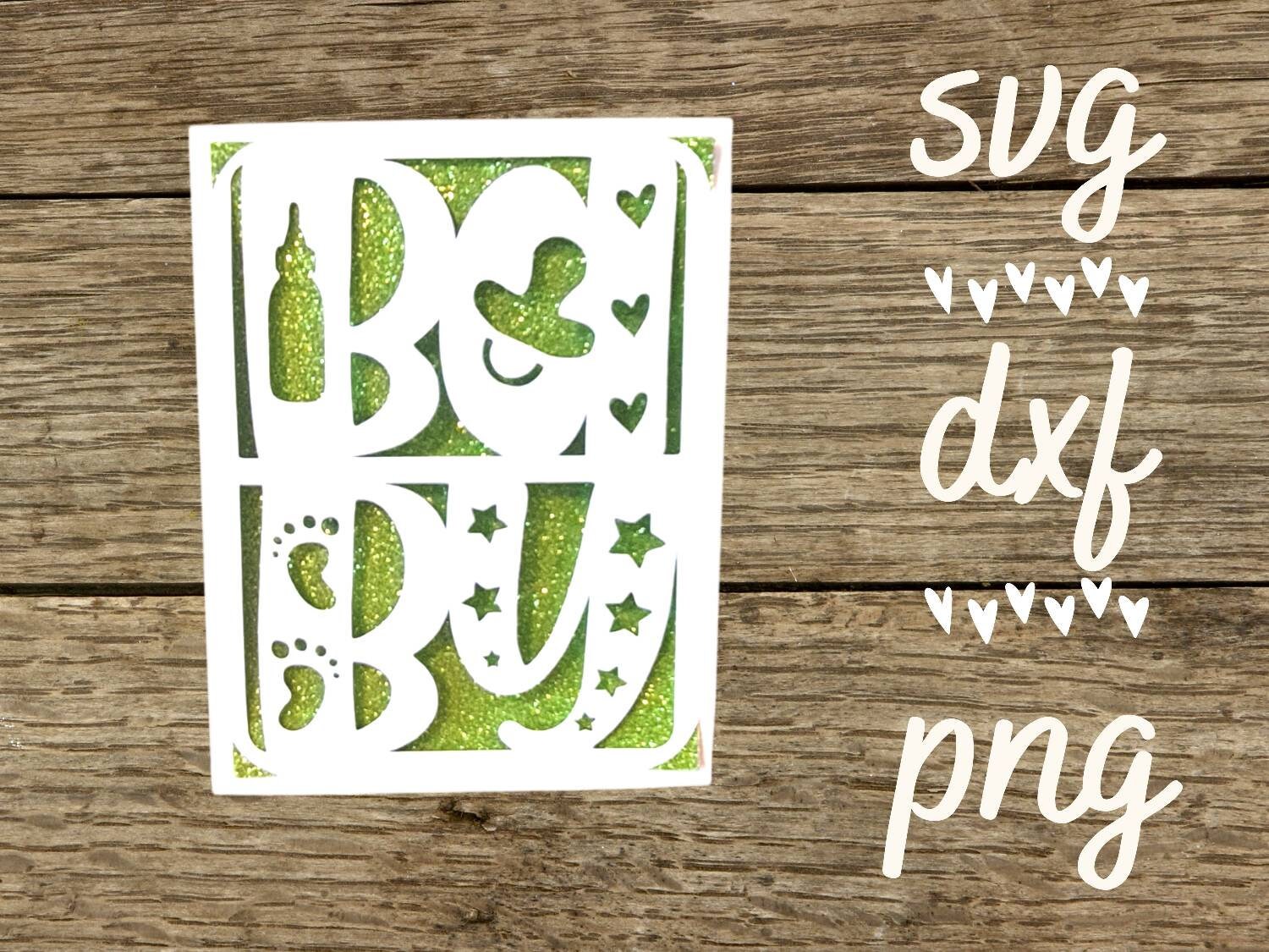 Baby Svg Card. Digital File Compatible With Cricut and Silhouette ...