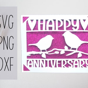 Karta svg z okazji rocznicy. Plik cyfrowy kompatybilny z cricut i silhouette cameo svg