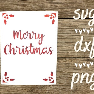 Tarjeta svg de Feliz Navidad. Archivo digital compatible con máquinas cricut y silhouette
