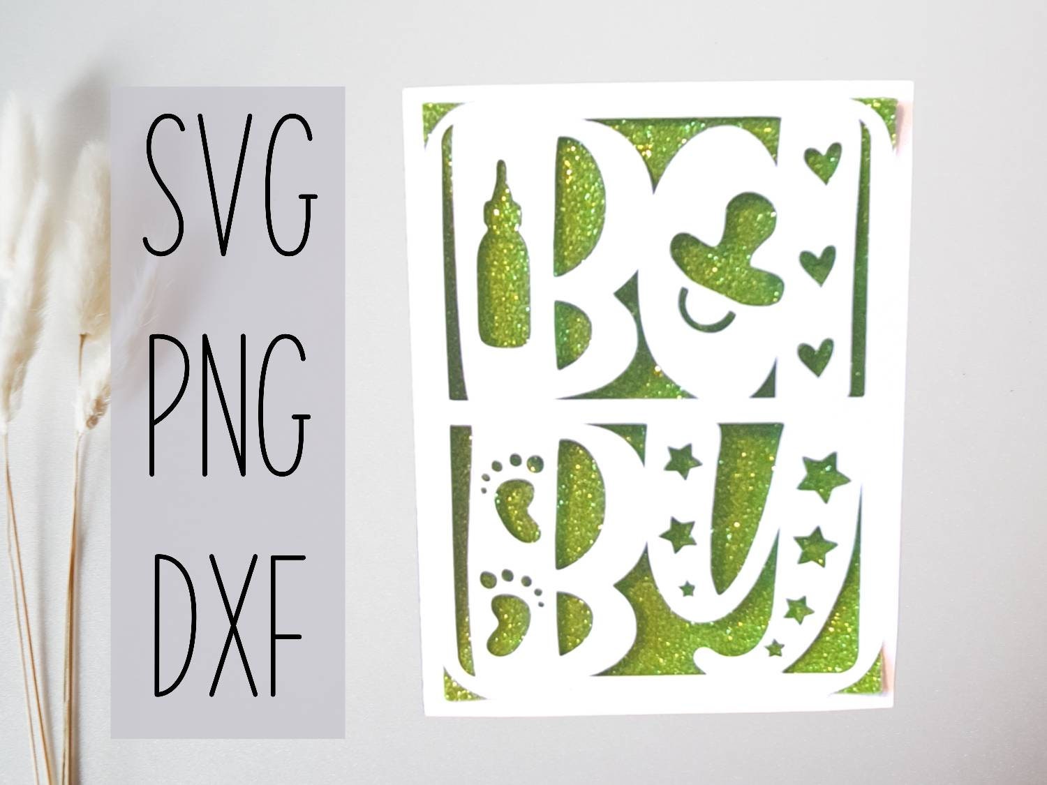 Baby Svg Card. Digital File Compatible With Cricut and Silhouette ...