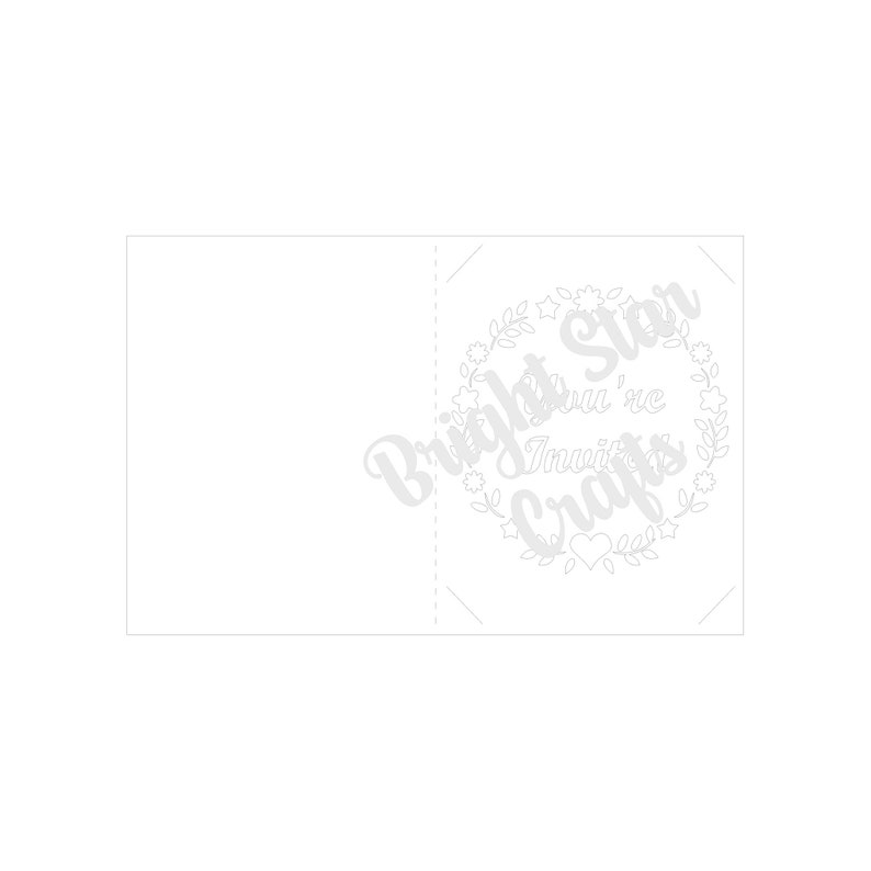 Puede incluir: Una tarjeta blanca en blanco con un dise&ntilde;o circular en el lado derecho. El dise&ntilde;o circular presenta una corona de flores y estrellas con el texto "Bright Star" e "I'm not" en una fuente cursiva. El texto "Crafts" est&aacute; en negrita.