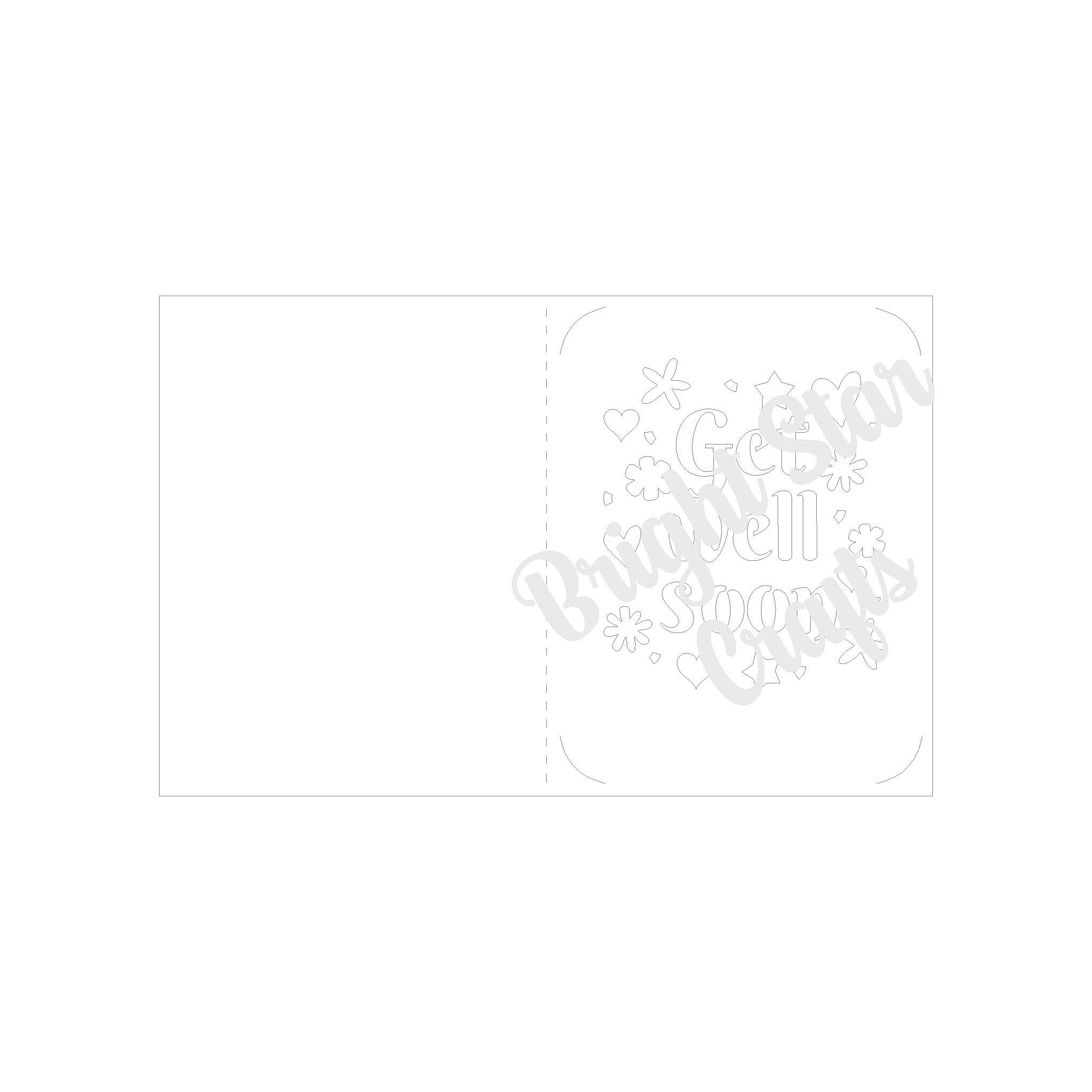 Get Well Soon Svg Card. Digital File Compatible With Cricut and ...