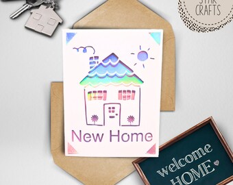 Novo cartão SVG inicial. Arquivo digital compatível com máquinas cricut e silhueta