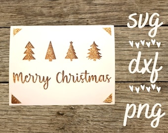 Merry Christmas  svg card. Digital file compatible with cricut and silhouette machines