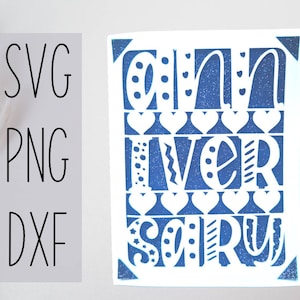 Karta rocznicowa svg. Plik cyfrowy zgodny z cricut i sylwetką cameo svg