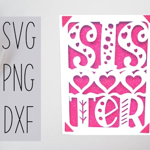 Zuster svg kaart. Digitaal bestand compatibel met cricut- en silhouetmachines