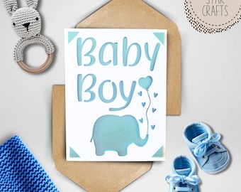 Tarjeta svg de niño bebé. Archivo digital compatible con máquinas cricut y silueta