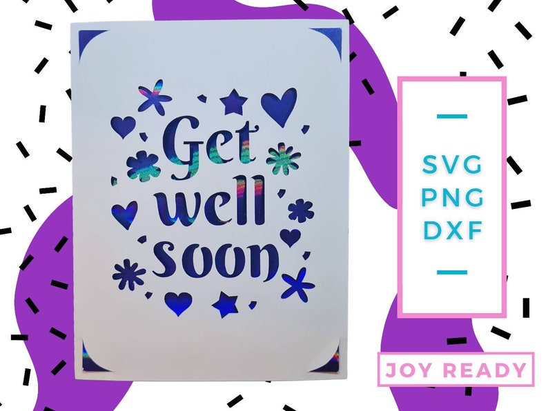 Get Well Soon Svg Card. Digital File Compatible With Cricut and ...