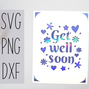 Beterschap snel svg kaart. Digitaal bestand compatibel met cricut- en silhouetmachines