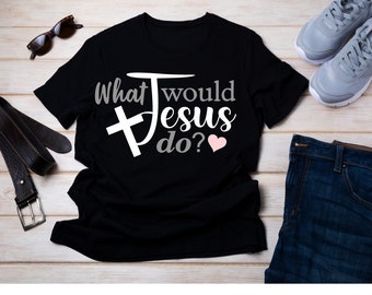 ¿Qué haría Jesús? . Archivo digital compatible con cricut y silueta cameo