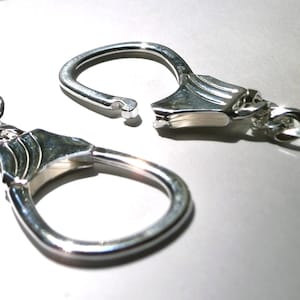 Portachiavi in argento Sterling: accessori portachiavi 925, porta ciondoli