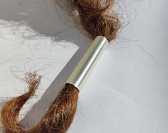 Sterling Silver Hair Dreadlock & Beard Beads – Boho Jewelry – Tube Custom Unisex Accessory