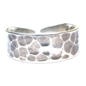 Sterling Silver Ring, Hammered Ring, Statement Silver Ring, Adjustable Stacking Ring, Toe Ring, Knuckle Ring, Foot Jewelry, Finger Tip Ring