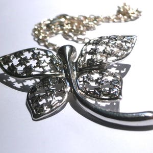 Colgante de libélula de plata de ley, mariposa de collar antiguo, colgante grande para mujeres, mariposa de collar, colgante antiguo, colgante hecho a mano