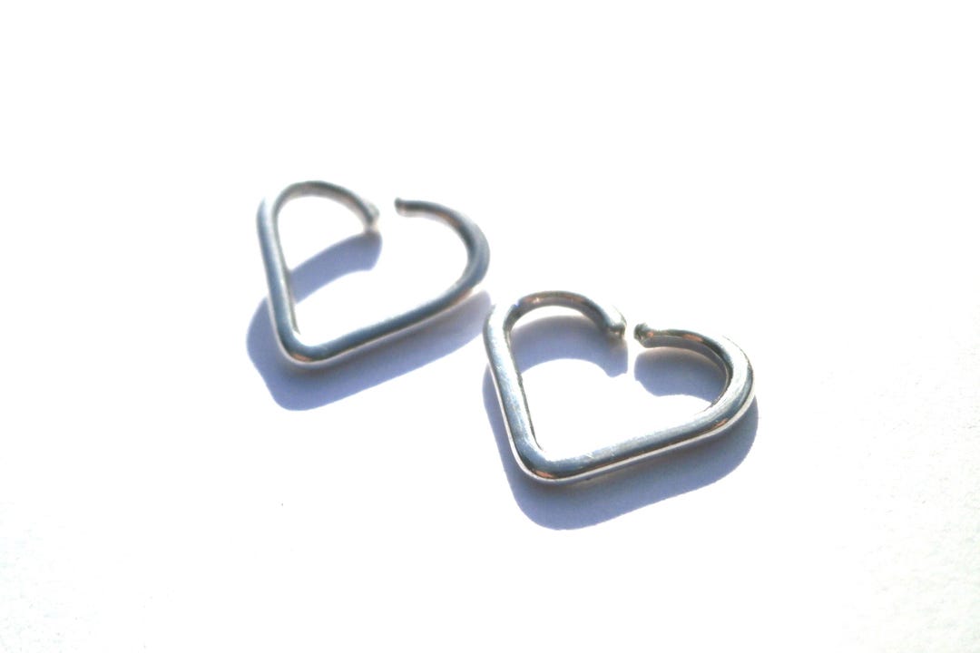 HEART hook earring SILVER925 18G