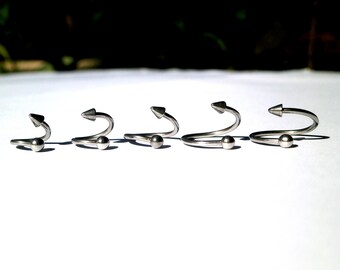 Cartilage Earring Helix Tragus Rook Eyebrow Conch Daith Snug Piercing, Wrap Stainless Steel Spiral Upper ear Hoop, women&#39;s gift men&#39;s gift