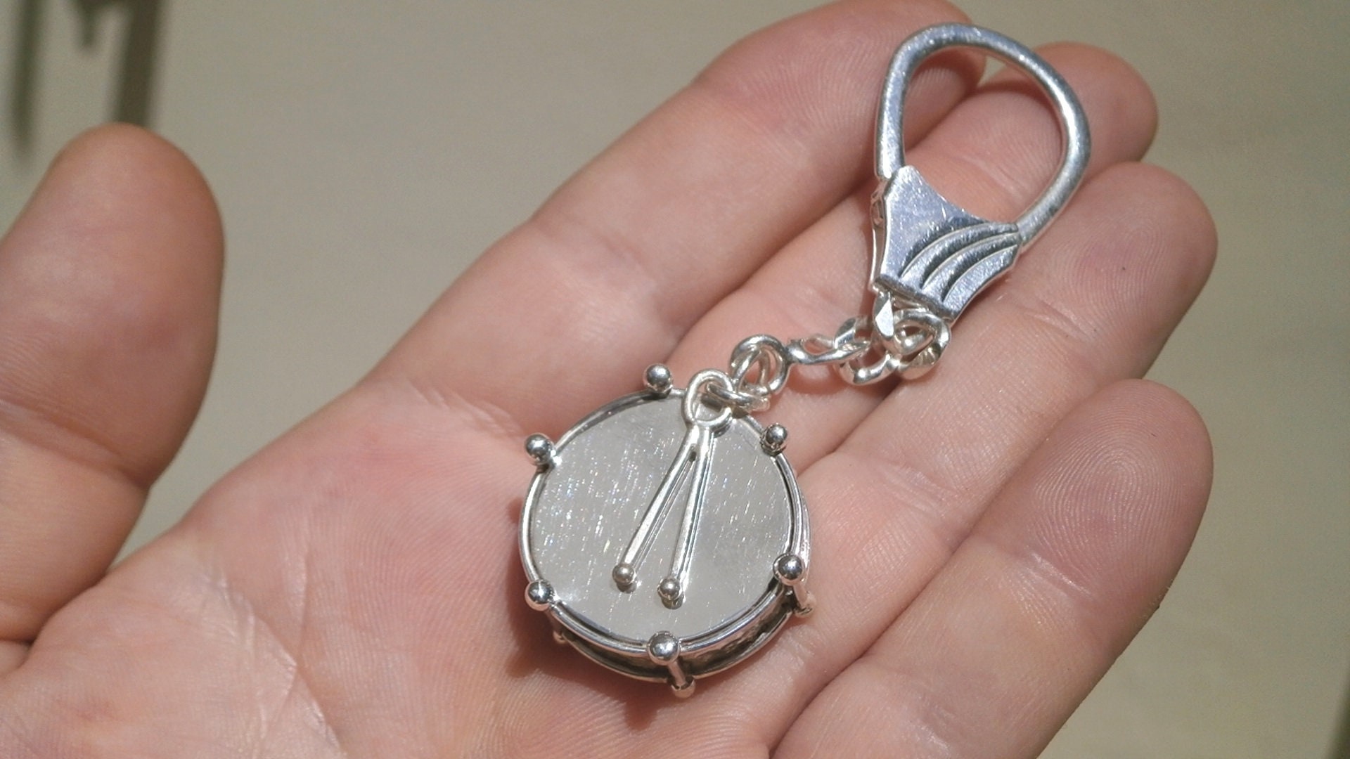 Custom Silver Drum Keychain Snare Keyring Bass Drum Keychain Etsy
