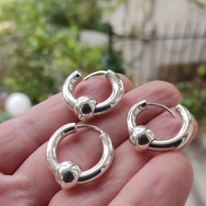 Silver Thick Septum, Τhin Gauge Wire Convert to thick Ring, 20 to 14 gauge Earring, Mens Earring, Womens Earring, Gift hor her, Gift for him image 1