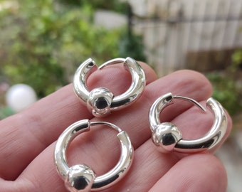 Silver Thick Septum, Τhin Gauge Wire Convert to thick Ring, 20 to 14 gauge Earring, Mens Earring, Womens Earring, Gift hor her, Gift for him