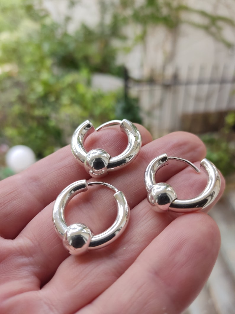 Silver Thick Septum, Τhin Gauge Wire Convert to thick Ring, 20 to 14 gauge Earring, Mens Earring, Womens Earring, Gift hor her, Gift for him image 1