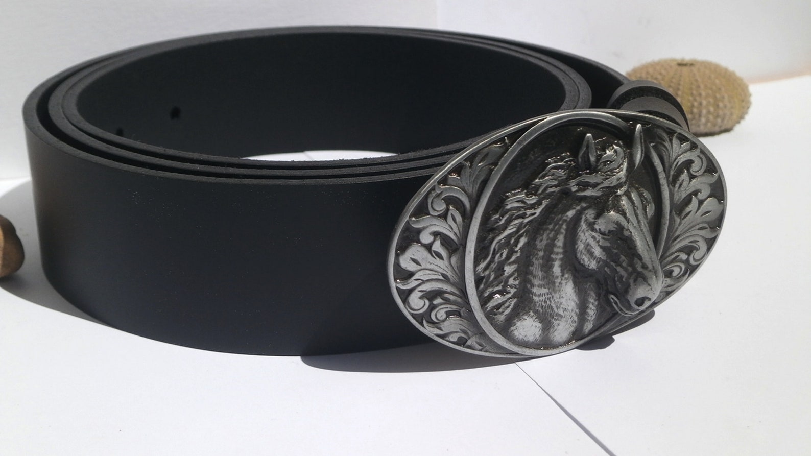 Leather Belt Horse Buckle Quality Genuine Leather 3D Buckle Etsy