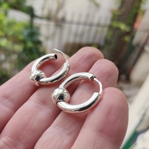 Silver Thick Septum, Τhin Gauge Wire Convert to thick Ring, 20 to 14 gauge Earring, Mens Earring, Womens Earring, Gift hor her, Gift for him image 9