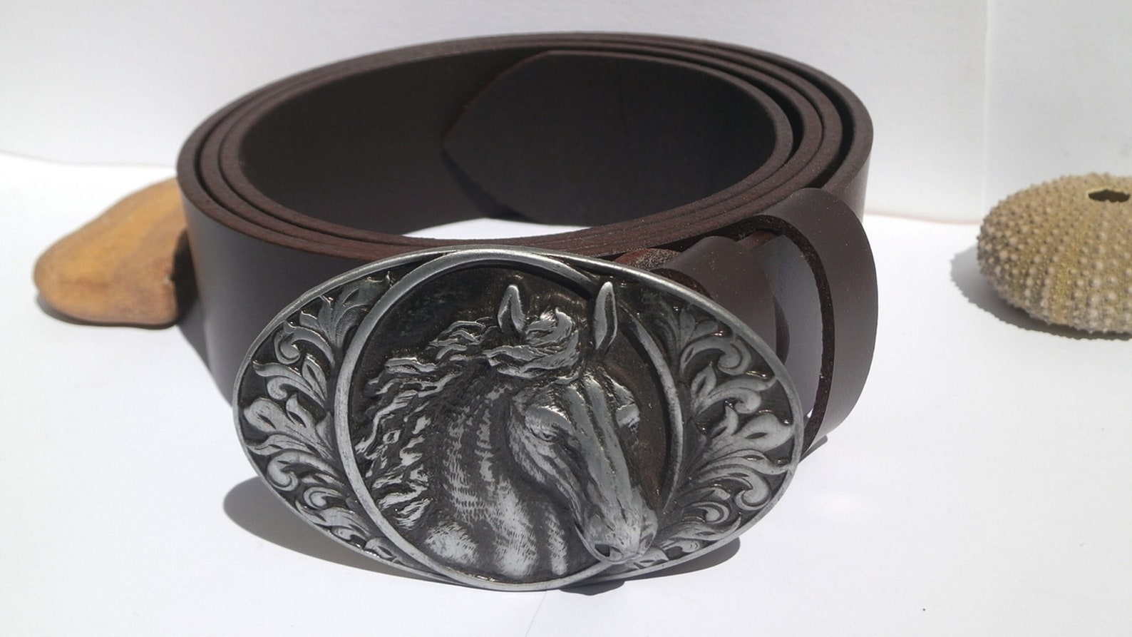 Leather Belt Horse Buckle Quality Genuine Leather 3D Buckle Etsy