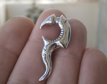 Tribale oorbel, sterlingzilver uitgerekt gewicht (enkel)