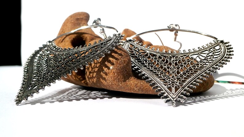 Vintage Flower Tassel Bell Drop Dangle Wedding Gypsy Ethnic Bollywood Earrings E - Foto 3