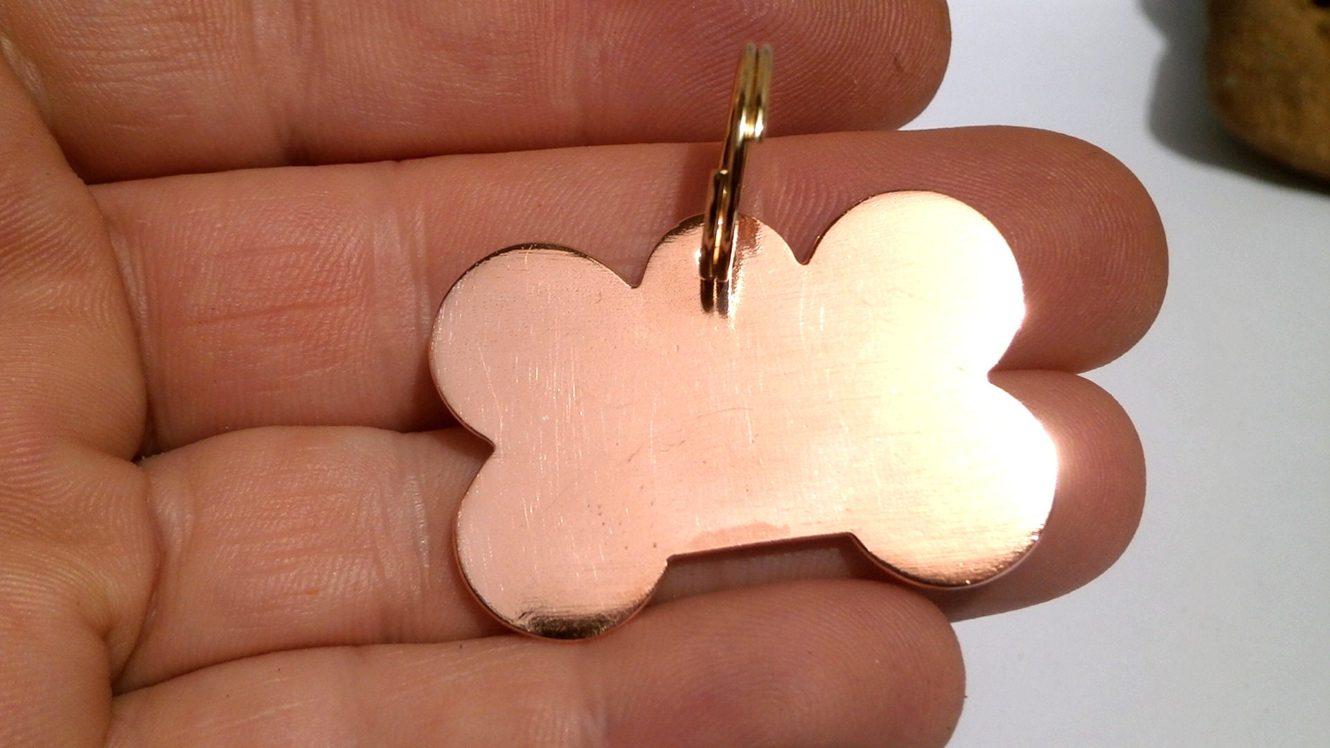 Bone Pet ID Tag, Custom Dog Tag, Sturdy BrassTag, Personalized Name Bone Tag, Custom Dog Collar Bone Tag, Puppy Name Tag, Bone Dog Tag