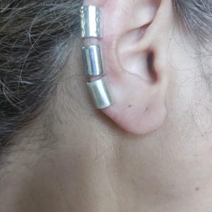 Silver Ear Cuff for Upper Helix – Adjustable Cartilage Wrap, Non-Pierced, Minimalist Design –  Helix Cartilage Earring (No Piercing Needed)