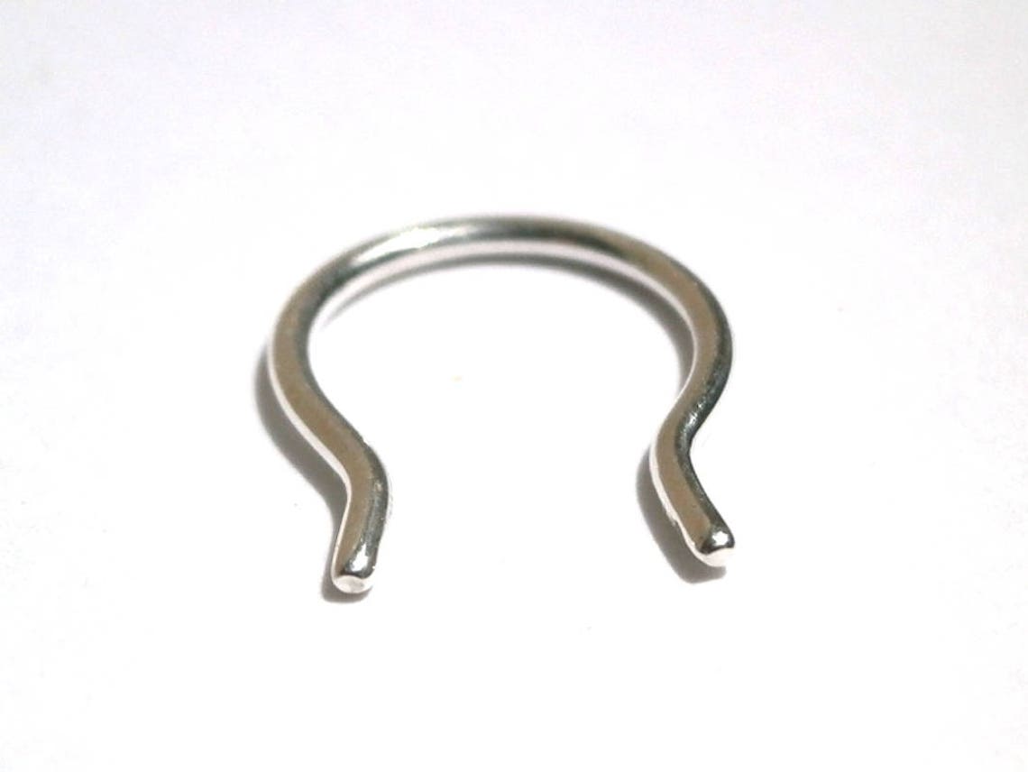 Septum Retainer Fine Silver Retainer Retainer Piercing Nose Etsy