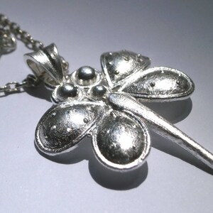 Sterling Silver Necklace Butterfly, Elegant Butterfly Large Pendant, Women Necklace, Women's Pendant, Antique Pendant, Handmade Pendant