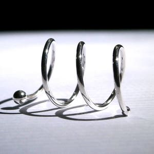 Coiled Cartilage Earring – Multiple Helix Piercing Jewelry – Adjustable & Comfortable Ear Hoop - 999 Silver Upper Ear - Women and Men Gift