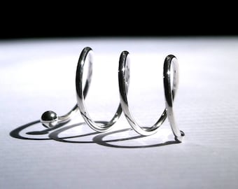 Coiled Cartilage Earring – Multiple Helix Piercing Jewelry – Adjustable & Comfortable Ear Hoop - 999 Silver Upper Ear - Women and Men Gift