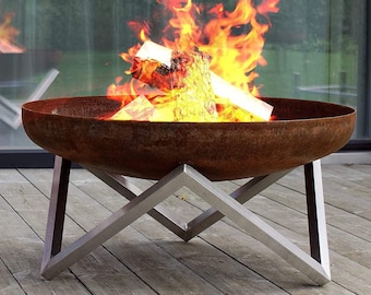 Steel Fire Pit YANARTAS - 31.1" diameter