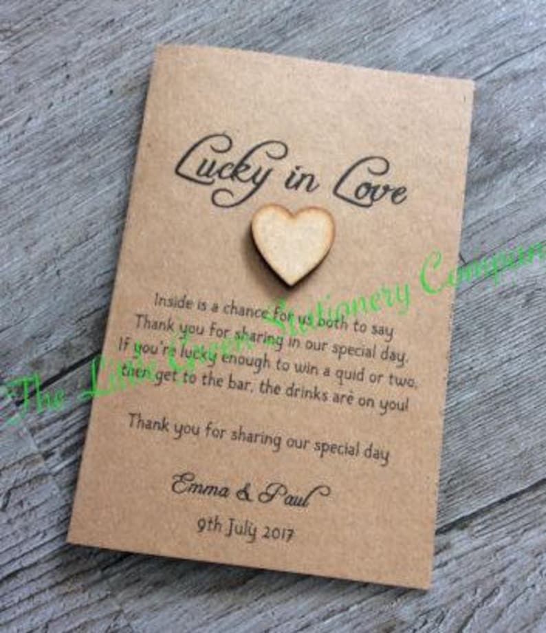 10 x vintage rustic personalised wedding favour lottery etsy