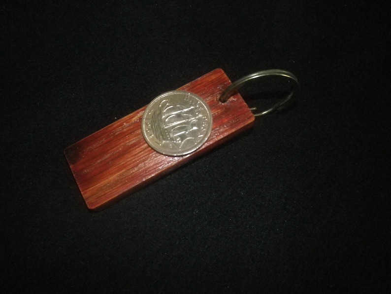 Key Ring 60th AnnBday 3 choices Coin Card Purse free shipping Letter Opener 1961 UK halfpenny sailing ship coin handmade in England