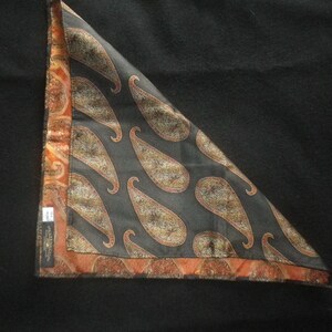 Reversible gold& black silk paisley pocket square, handmade in England, limited edition, gift wrapped, super  special occasion present