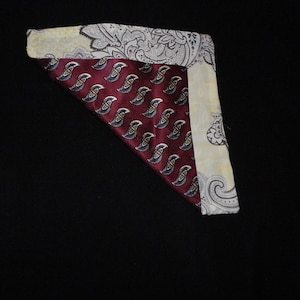Fazzoletto da taschino reversibile in seta, circa 25 cm quadrati, utilizzabile in 4 modi, confezionato come regalo, fantastico regalo per le occasioni speciali.
